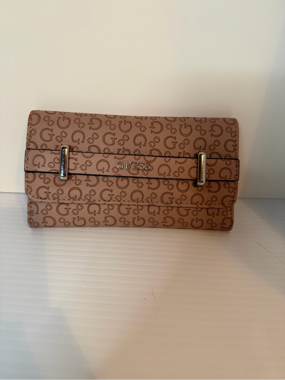 Guess Bowie Debossed Logo Slim Clutch Wallet